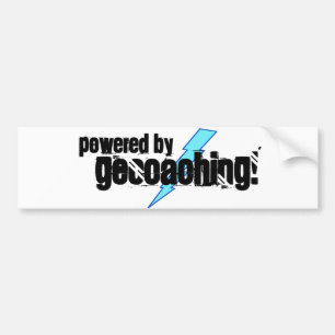 Powered By Geocaching Bumper Sticker