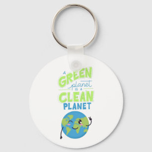 Powered by Green: Thrive with Nature" Key Ring
