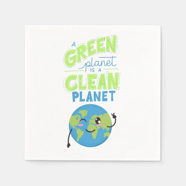 Powered by Green: Thrive with Nature" Napkin (Front)