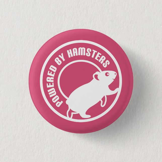 Powered by Hamsters 3 Cm Round Badge (Front)