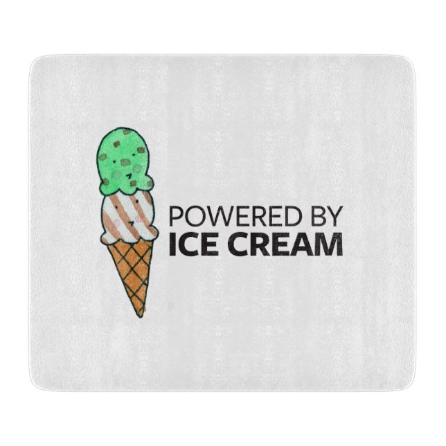 Powered by Ice Cream Cutting Board (Front)