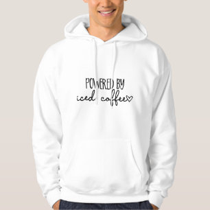 Powered By Iced Coffee Lover Caffeine Coffee Drink Hoodie