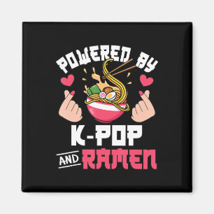 Powered By K-Pop And Ramen Cute Kpop Music Anime L Magnet