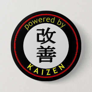 Powered by Kaizen 7.5 Cm Round Badge