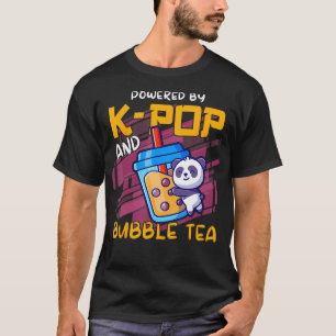 Powered by Kand Bubble Tea Boba Tea KPOP  T-Shirt