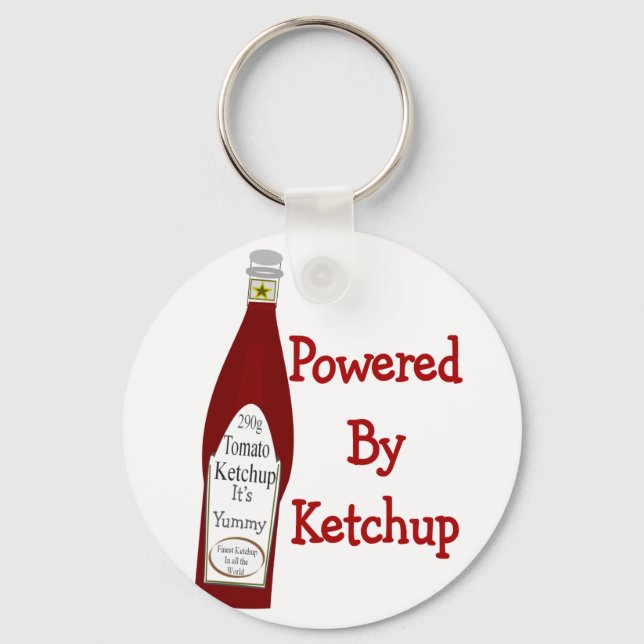 Powered By Ketchup Key Ring (Front)