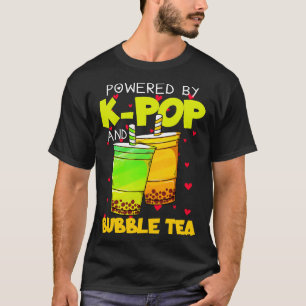 Powered by KPOP and Bubble Tea Music Lover  Kawaii T-Shirt