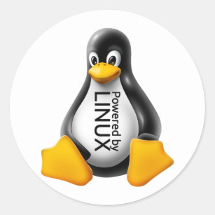 Powered by Linux Classic Round Sticker