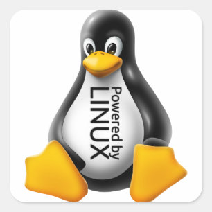 Powered by Linux Square Sticker