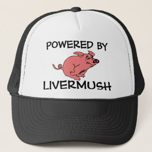 POWERED BY LIVERMUSH retro trucker's cap