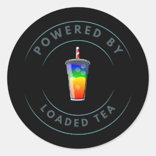 Powered by Loaded Tea Classic Round Sticker