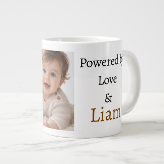 Powered by Love & Custom Name Photo Mug | Personal
