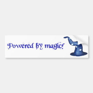Powered by magic bumper sticker