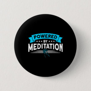 Powered By Meditation Meditation Spiritual Buddhis 6 Cm Round Badge
