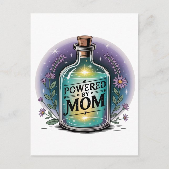 Powered By Mom Postcard (Front)