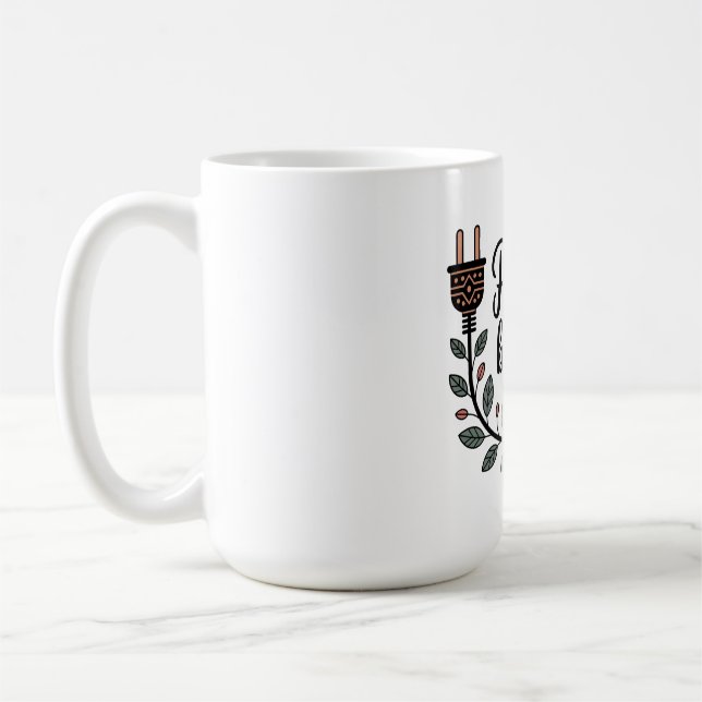 Powered By Mum Coffee Mug (Left)