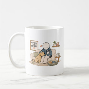 Powered By My Pet Funny Pet Lover Meme Coffee Mug