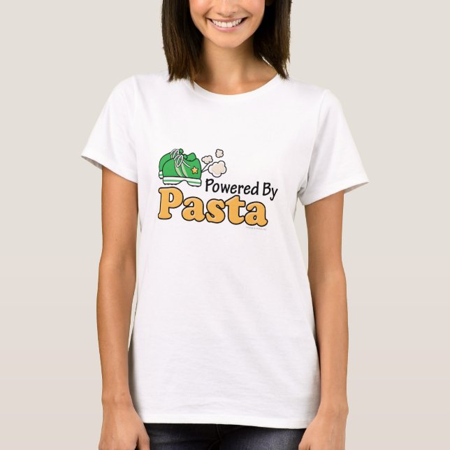 Powered By Pasta Runner T-shirt (Front)