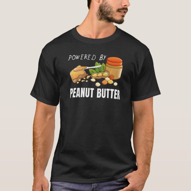 Powered By Peanut Butter  Jelly Food  Graphic T-Shirt (Front)