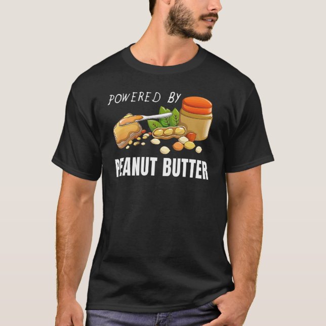 Powered By Peanut Butter  Jelly Food  Graphic T-Shirt (Front)