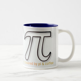 Powered by Pi & Coffee Mug – Minimalist Math Gift 