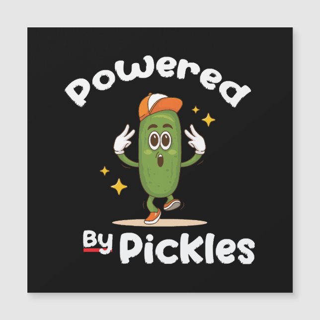 Powered By Pickles Food Pickle Funny (Front)