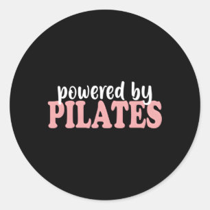 Powered By Pilates For Pilates Class Classic Round Sticker