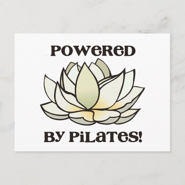 Powered By Pilates Lotus Postcard (Front)