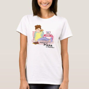 Powered by Pizza and Chocolate Diva T-Shirt