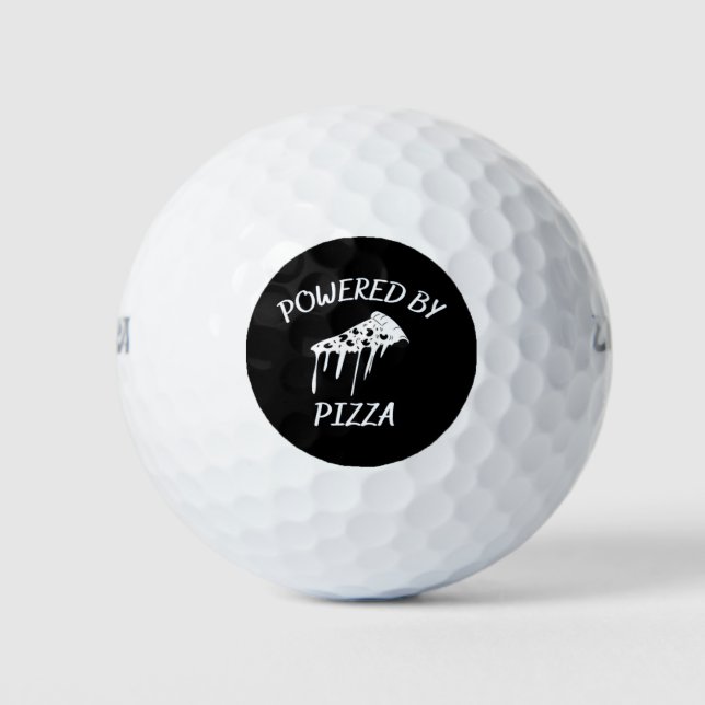 Powered By Pizza Golf Balls (Front)