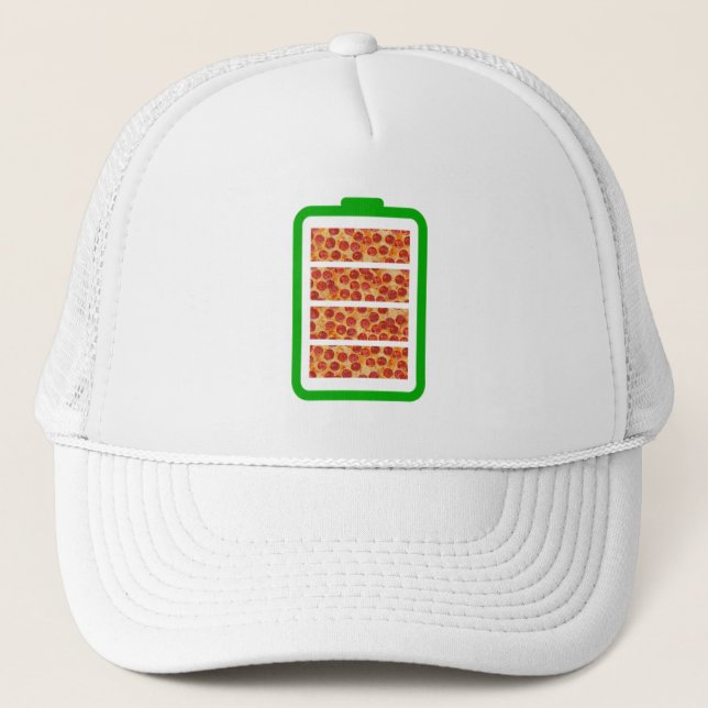 Powered By Pizza - Pizza Lovers        Trucker Hat (Front)