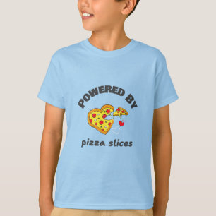 Powered By Pizza Slices-School Lunch Break T-shirt