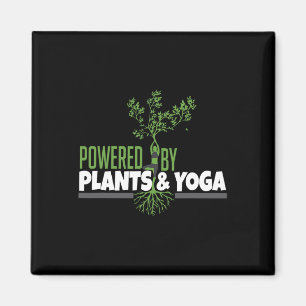 Powered By Plants And Yoga For Women Yoga Lover Te Magnet