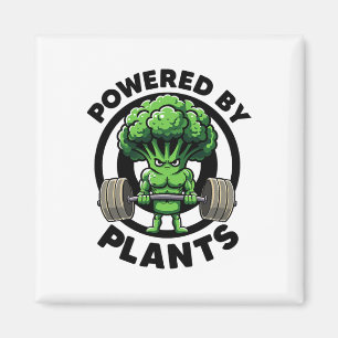 Powered By Plants Vegan Athlete Vegan Gym Vegan Bo Magnet