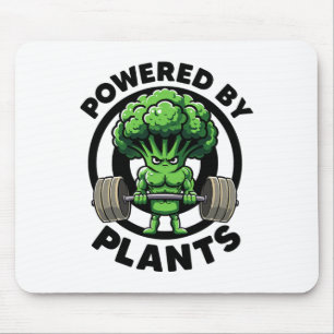 Powered By Plants Vegan Athlete Vegan Gym Vegan Bo Mouse Pad