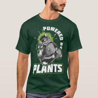 Powered By Plants, Vegan Bodybuilding Vegetarian  T-Shirt