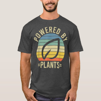 Powered By Plants Vegetarian Vegan Workout Plant P T-Shirt