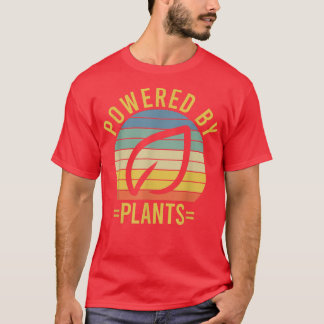 Powered By Plants Vegetarian Vegan Workout Plant P T-Shirt