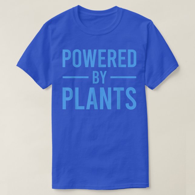 Powered By Plants Vegetarian Vegan Workout Plant P T-Shirt (Design Front)