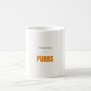 Powered By Purrs Cute Cat Lover Coffee Mug