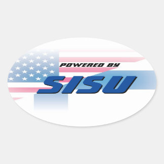 Powered By Sisu Oval Sticker