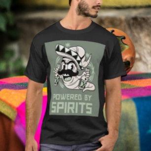 Powered By Spirits Tequila Worm  T-Shirt