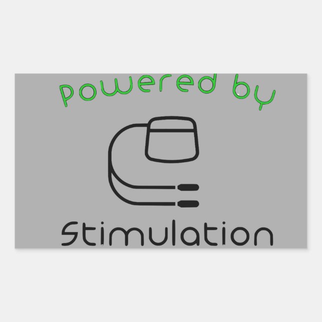 Powered by Stimulation Sticker (Front)