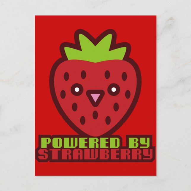 POWERED BY STRAWBERRY POSTCARD (Front)