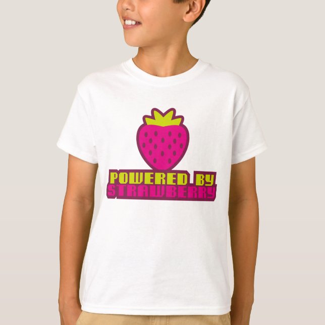 POWERED_BY_STRAWBERRY T-Shirt (Front)
