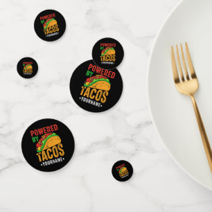 Powered By Tacos Mexican Food Lover Confetti