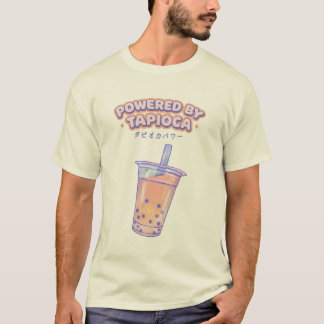 Powered by Tapioca Cute Bubble Tea T-Shirt