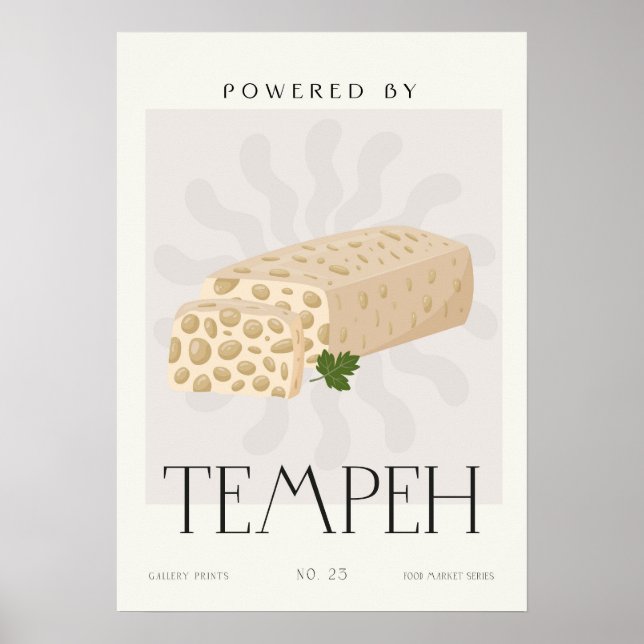 Powered by Tempeh Plant Based Kitchen Decor  (Front)