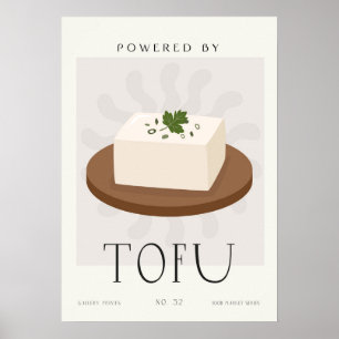 Powered by Tofu Vegan Plant Based Kitchen Decor