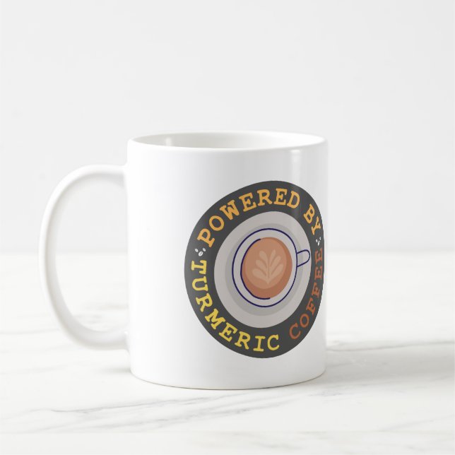 Powered By Turmeric Coffee Mug (Left)